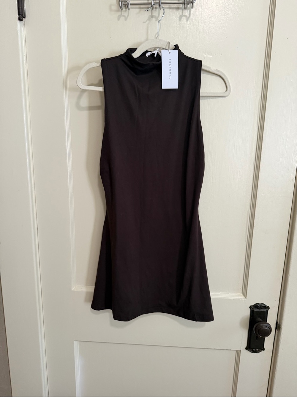 Mock Neck Mini Dress in Black by ASTR